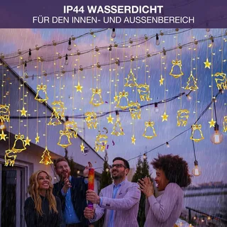 ELEUTH Kerst Lichtgordijn 138 LED 8 Modi — miniatuur 6