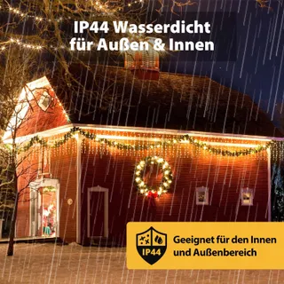 SALCAR Lichtgordijn 6x1m 300 LED 9 Modi Warmwit — miniatuur 4
