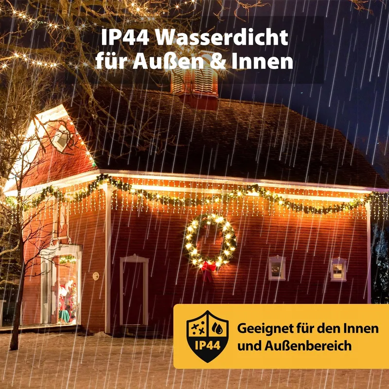 SALCAR Lichtgordijn 6x1m 300 LED 9 Modi Warmwit — foto 4