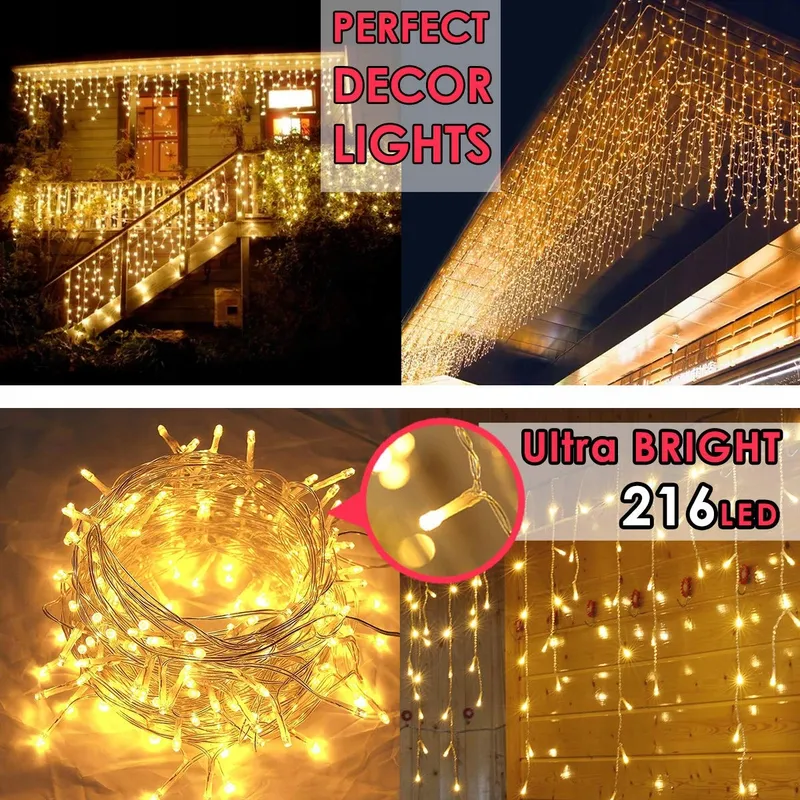 DIWUJI Lichtketting 216 LED 55M Afstandsbediening Dimbaar — foto 5