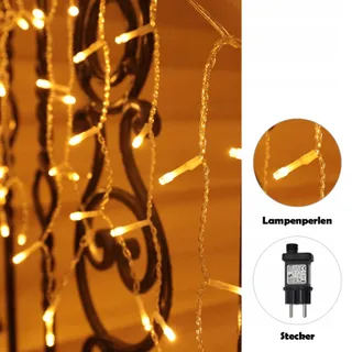 INTERGO LED Lichtgordijn Buiten Waterdicht 10M 400 LED Timer — miniatuur 6