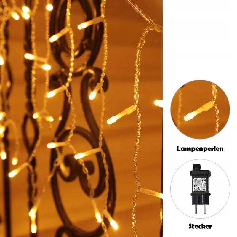 INTERGO LED Lichtgordijn Buiten Waterdicht 10M 400 LED Timer — foto 6