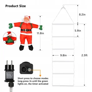 GEEMOO LED Kerstverlichting 0,75M Voor Kerstboom En Raam — miniatuur 6