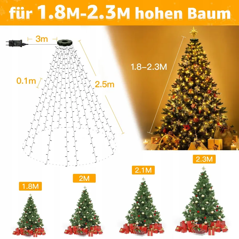 OLLNY Warm Witte Lichtketting Waterdicht 8 Standen — foto 4