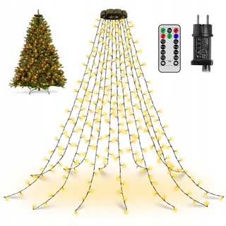 OLLNY Warm Witte Lichtketting Waterdicht 8 Standen — miniatuur 1