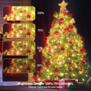 BOWFAR Kerstverlichting 11 Modi 10M 900 LED — miniatuur 5