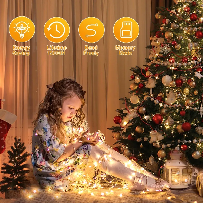 GLOBALINK Kerstverlichting Buiten 100M 500LED Waterdicht IP44 — foto 5