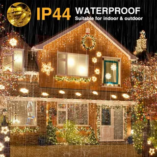 GLOBALINK Kerstverlichting Buiten 100M 500LED Waterdicht IP44 — miniatuur 6