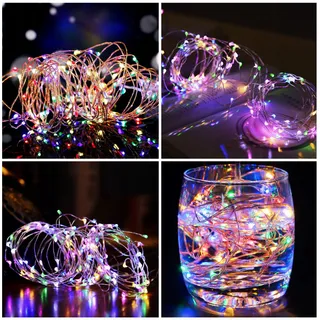 SALCAR Koperdraad Lichtketting Multicolor 10M 100LED — miniatuur 5