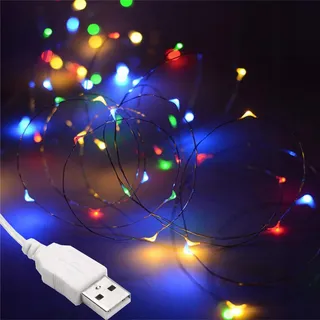 SALCAR Koperdraad Lichtketting Multicolor 10M 100LED — miniatuur 6