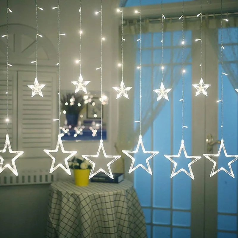 ISHABAO Sterrenlichtgordijn Kerstdecoratie 138 LED — foto 1
