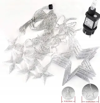 ISHABAO Sterrenlichtgordijn Kerstdecoratie 138 LED — miniatuur 7