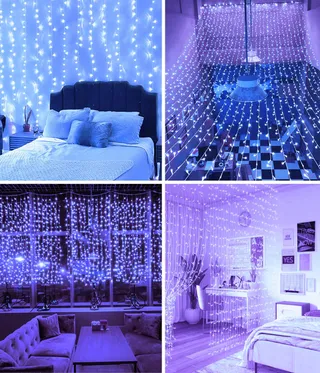 YOMISTAR Lichtgordijn 6x3m 600 LED Waterdicht Voor Bruiloft — miniatuur 4