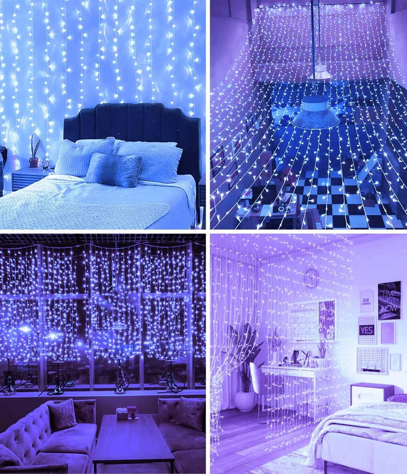 YOMISTAR Lichtgordijn 6x3m 600 LED Waterdicht Voor Bruiloft — foto 4