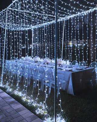 YOMISTAR Lichtgordijn 6x3m 600 LED Waterdicht Voor Bruiloft — miniatuur 2