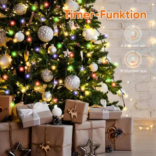 SALCAR Kerstboomverlichting Waterdicht Multicolor 350 LED 3M — miniatuur 4