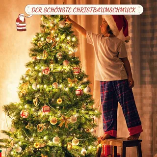 ETOPGO Kerstboomverlichting Warmwit IP44 Timer 8 Standen 2M 400LED — miniatuur 2
