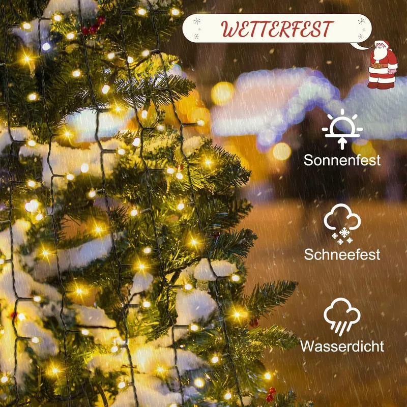 ETOPGO Kerstboomverlichting Warmwit IP44 Timer 8 Standen 2M 400LED — foto 4