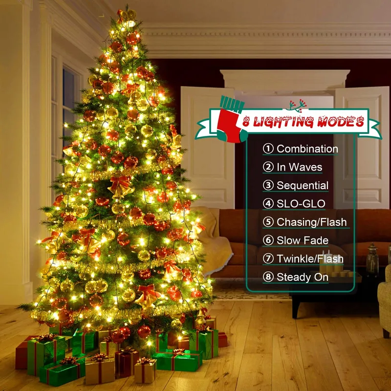 CSHARE Kerstboomverlichting 8 Standen IP44 3M 592 LED — foto 2