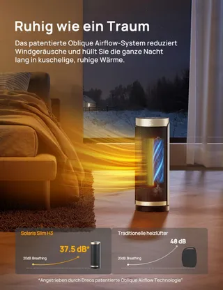 DREO Energiezuinig Stil Keramisch Verwarmer Afstandsbediening Timer V2 — miniatuur 8