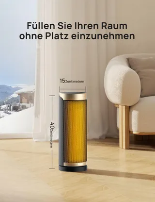DREO Energiezuinig Stil Keramisch Verwarmer Afstandsbediening Timer V2 — miniatuur 9