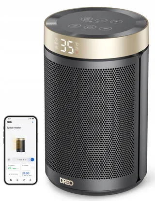 DREO Energiezuinige Keramische Kachel 1500W Thermostaat Goud Versie 2
