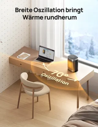 DREO Energiezuinig Stil Elektrische Verwarmer 1500W Afstandsbediening V2 — miniatuur 5