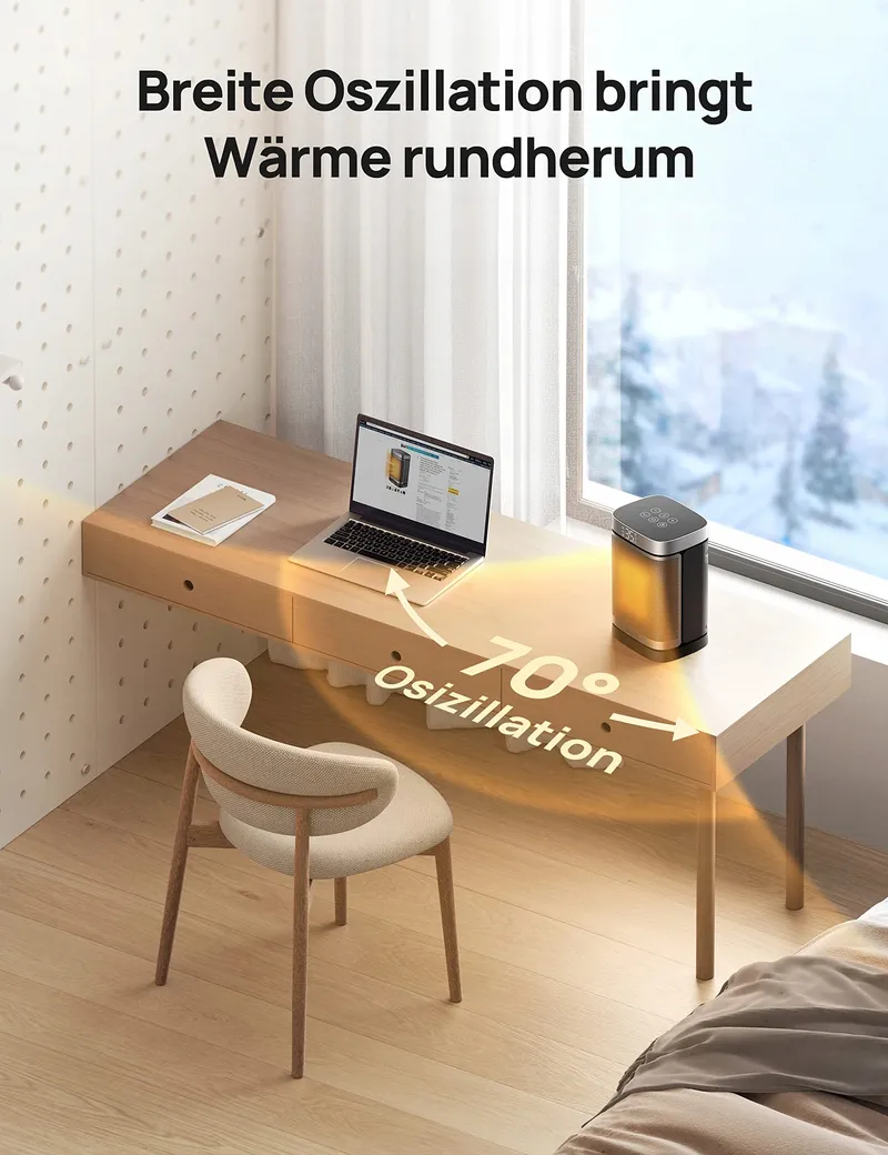 DREO Energiezuinig Stil Elektrische Verwarmer 1500W Afstandsbediening V2 — foto 5