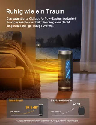 DREO Energiezuinige Keramische Kachel Stil Afstandsbediening 70 Oscillatie — miniatuur 5