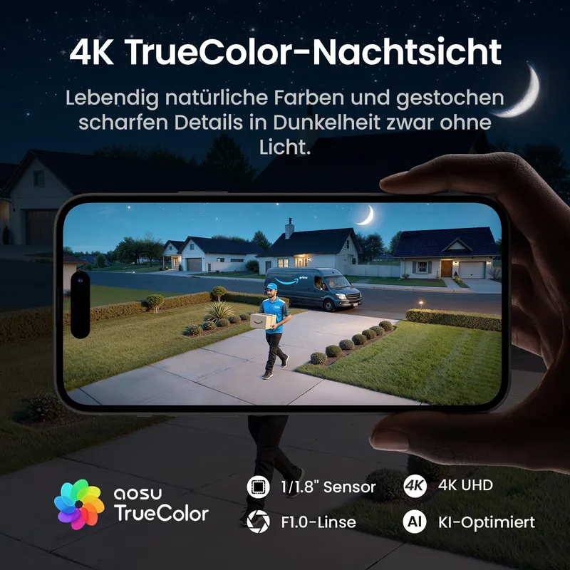 AOSU T2 Ultra 4x Solar Camera 4K UHD WiFi 360° Zonder Abonnement — foto 4