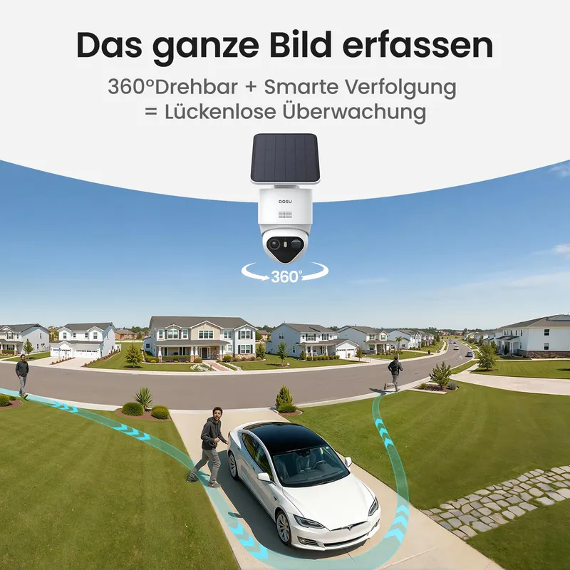 AOSU T2 Ultra 4x Solar Camera 4K UHD WiFi 360° Zonder Abonnement — foto 3