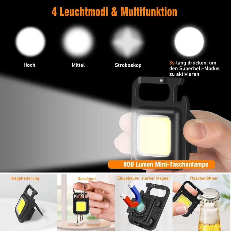 SHADOWHAWK LED Zaklamp Oplaadbaar Tactisch Ultra Helder Krachtig — foto 4