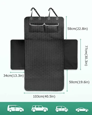 Oasser Kofferbakmat Voor Honden 185x103cm Oxford 600D Waterdicht — miniatuur 2