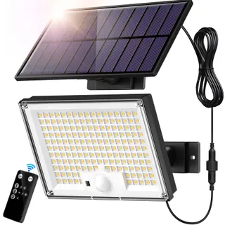 SIGRILL Solar LED Schijnwerper Met Bewegingsmelder 172 LED IP65 — miniatuur 1