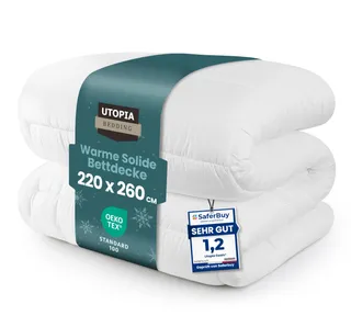 UTOPIA BEDDING Dekbed Alle Seizoenen 220x260 370 GSM Microvezel — miniatuur 1