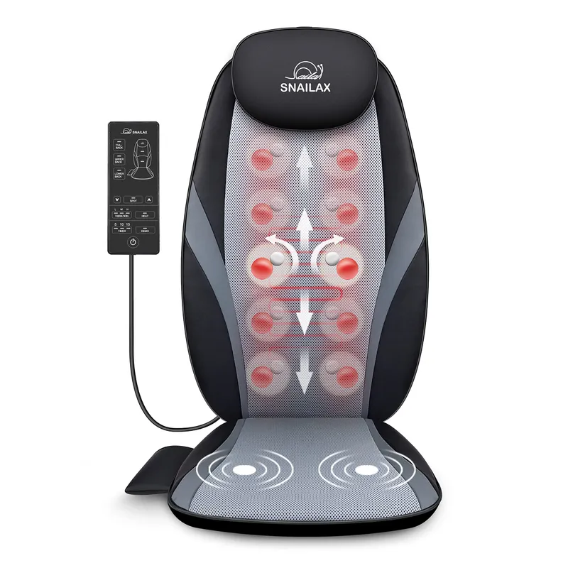 SNAILAX Shiatsu Massagekussen Stoel Nek Rug met Verwarming — foto 1