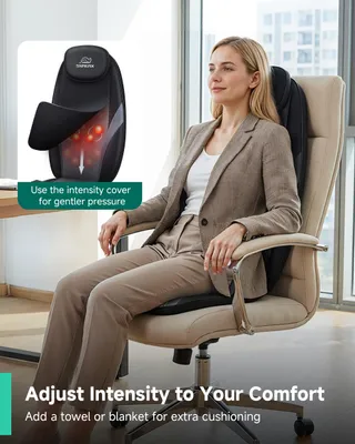 SNAILAX Shiatsu Massagekussen Stoel Nek Rug met Verwarming — miniatuur 4