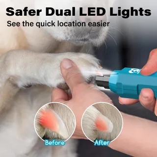 CASFUY Nagelslijper Hond 6-Versnellingen Elektrisch Lichtblauw — miniatuur 3