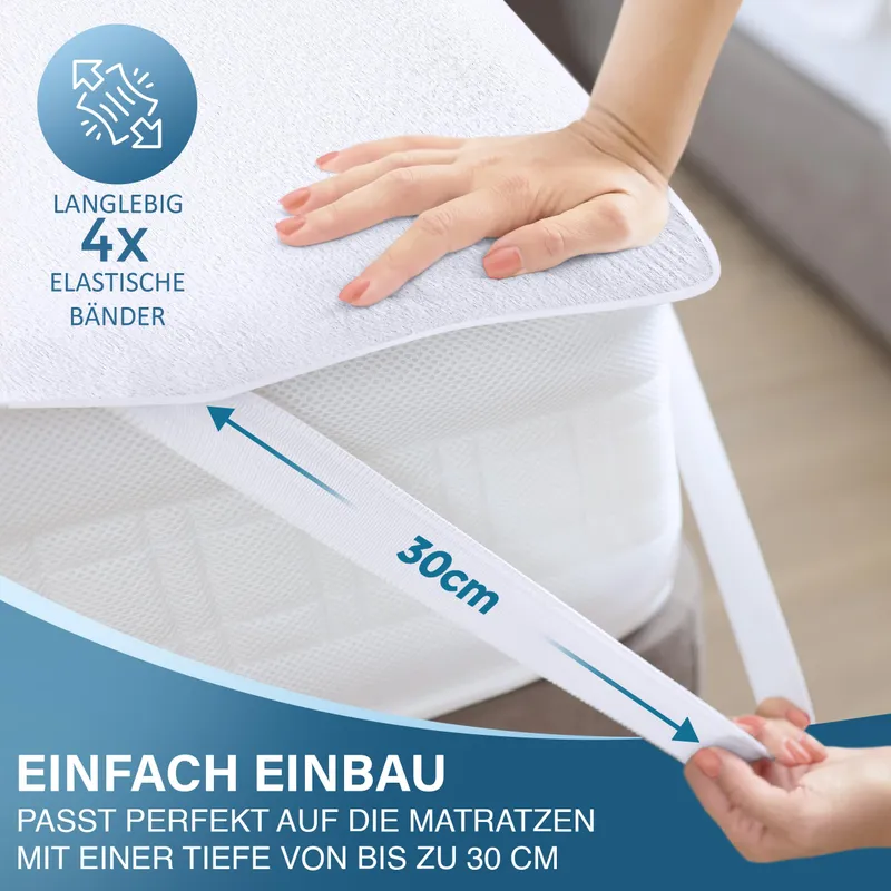 UTOPIA BEDDING Matrasbeschermer Waterdicht 120x190cm — foto 4