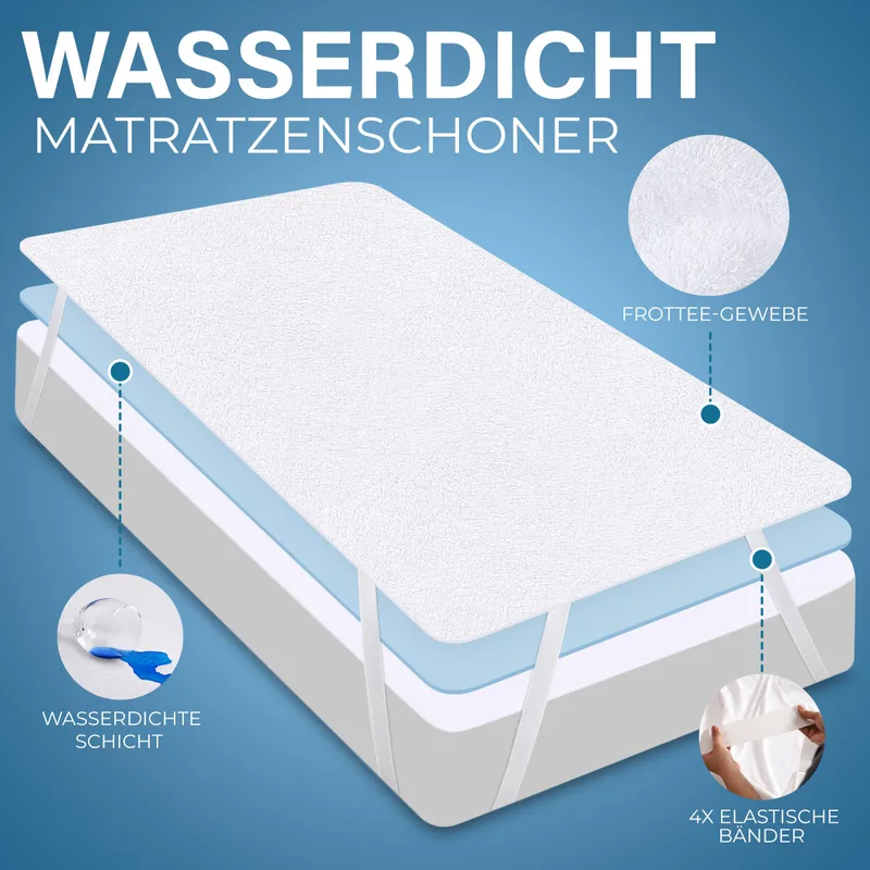 UTOPIA BEDDING Matrasbeschermer Waterdicht 120x190cm — foto 2