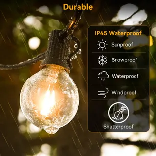 AVANLO LED Lichtketting Tuin Buiten 15M 30 Lampen — miniatuur 4