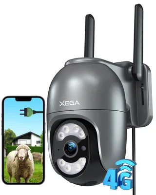 XEGA Beveiligingscamera Buiten 4G LTE SIM-Kaart Zonder WiFi — miniatuur 1