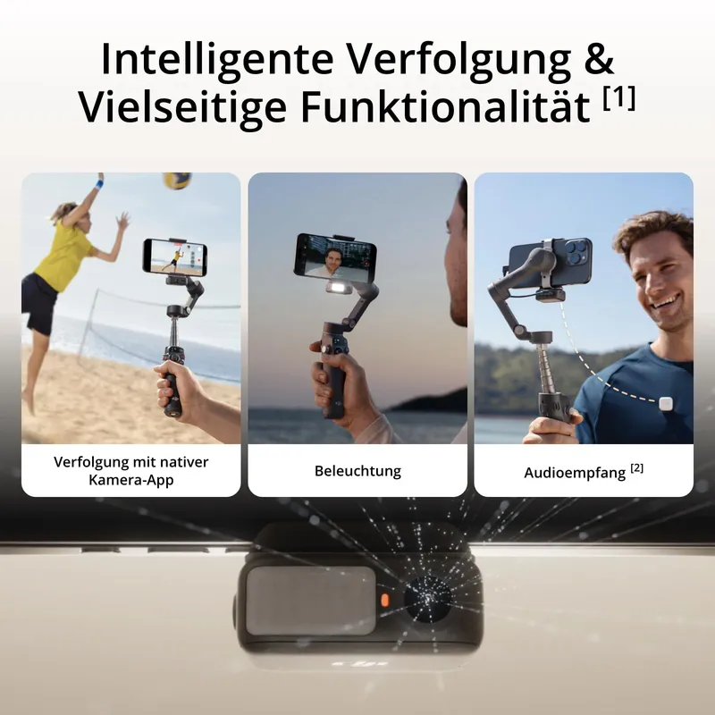 DJI Osmo Mobile 7P Gimbal Stabilisator Tracking Verlichting Statief — foto 2