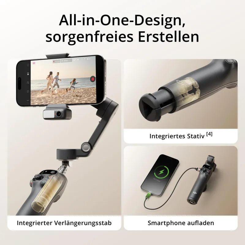 DJI Osmo Mobile 7P Gimbal Stabilisator Tracking Verlichting Statief — foto 5