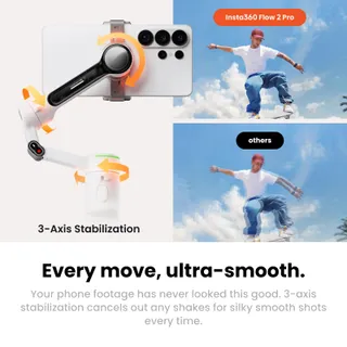 Insta360 Flow 2 Pro Telefoon Gimbal AI Tracking Selfie Stick Statief — miniatuur 7