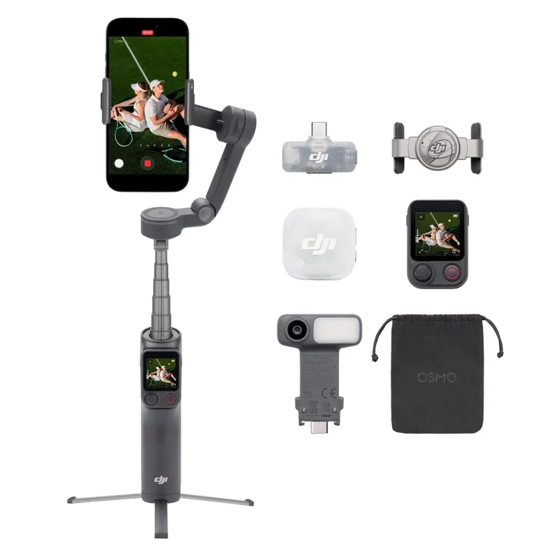DJI Osmo Mobile 8P Telefoon Gimbal met Mic Mini 2 Draadloze Microfoon — foto 1
