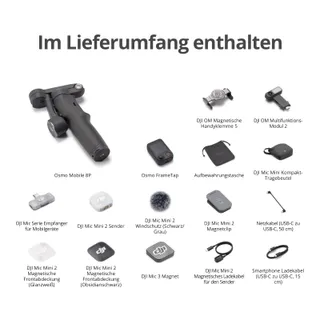 DJI Osmo Mobile 8P Telefoon Gimbal met Mic Mini 2 Draadloze Microfoon — miniatuur 8