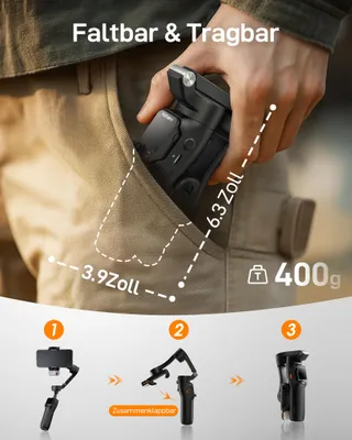 hohem iSteady V3 Ultra Gimbal AI Tracker Ingebouwd LED-Licht — miniatuur 8