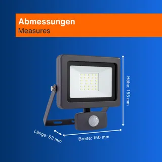 REV LED Wandlamp Bewegingssensor 20W 1700lm IP44 Antraciet — miniatuur 6