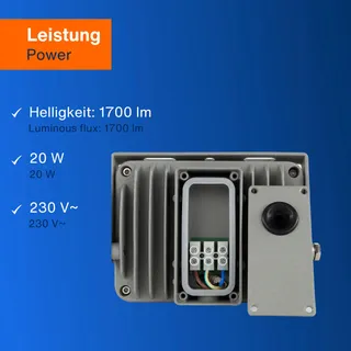 REV LED Wandlamp Bewegingssensor 20W 1700lm IP44 Antraciet — miniatuur 7